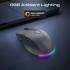 Promate Blix-3M Computer Mouse, Adjustable 1600DPI Sensor, 7D Silent Precision, OLED Smart Display, RGB Ambient Lighting, Rechargeable Battery, Bluetooth 5.1, Black